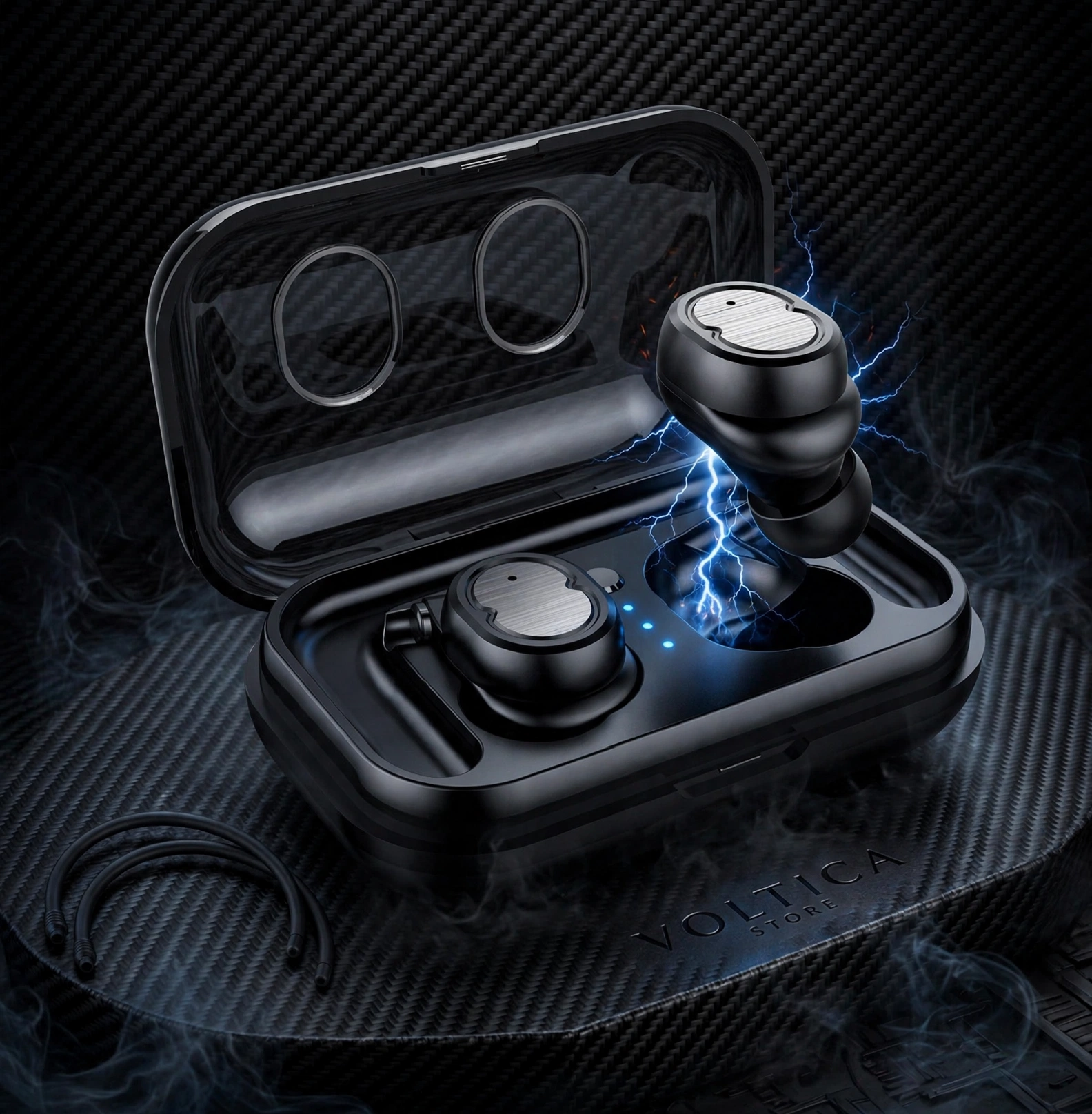 Voltica Store Selected TWS In-Ear Noise Canceling Earbuds with Magnetic Charging Dock