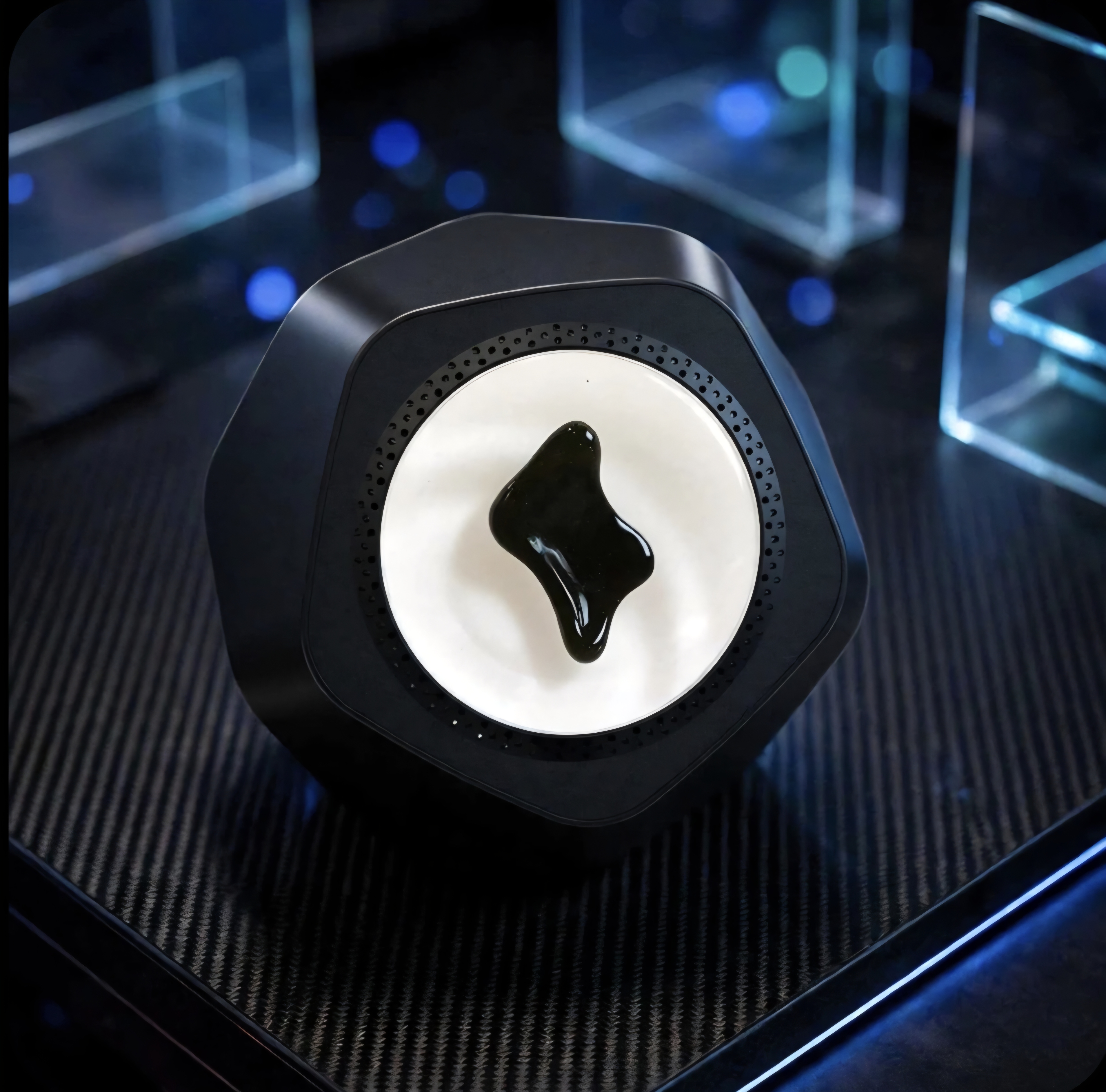 Ferrofluid speaker side view