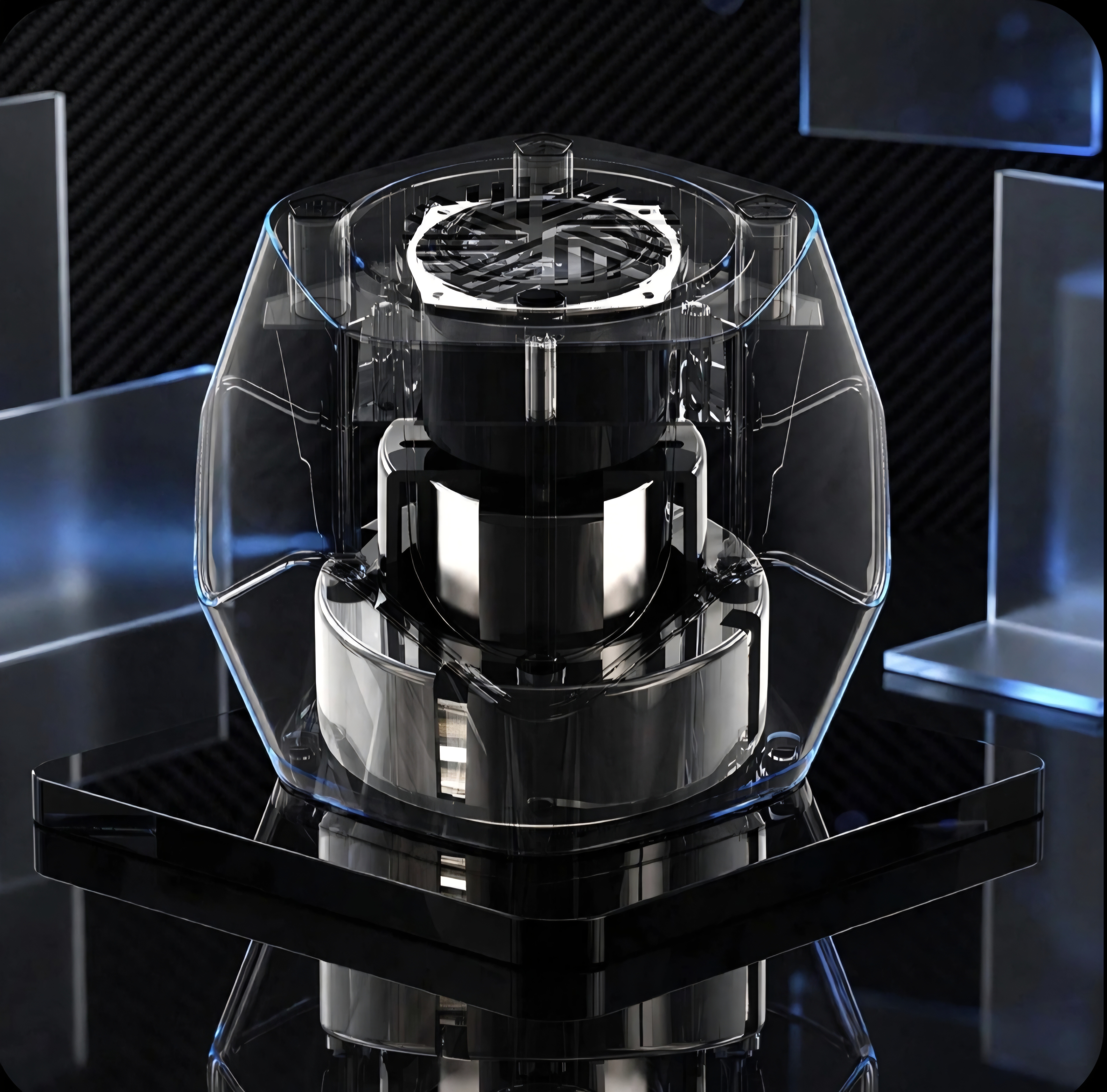 Ferrofluid speaker detail view