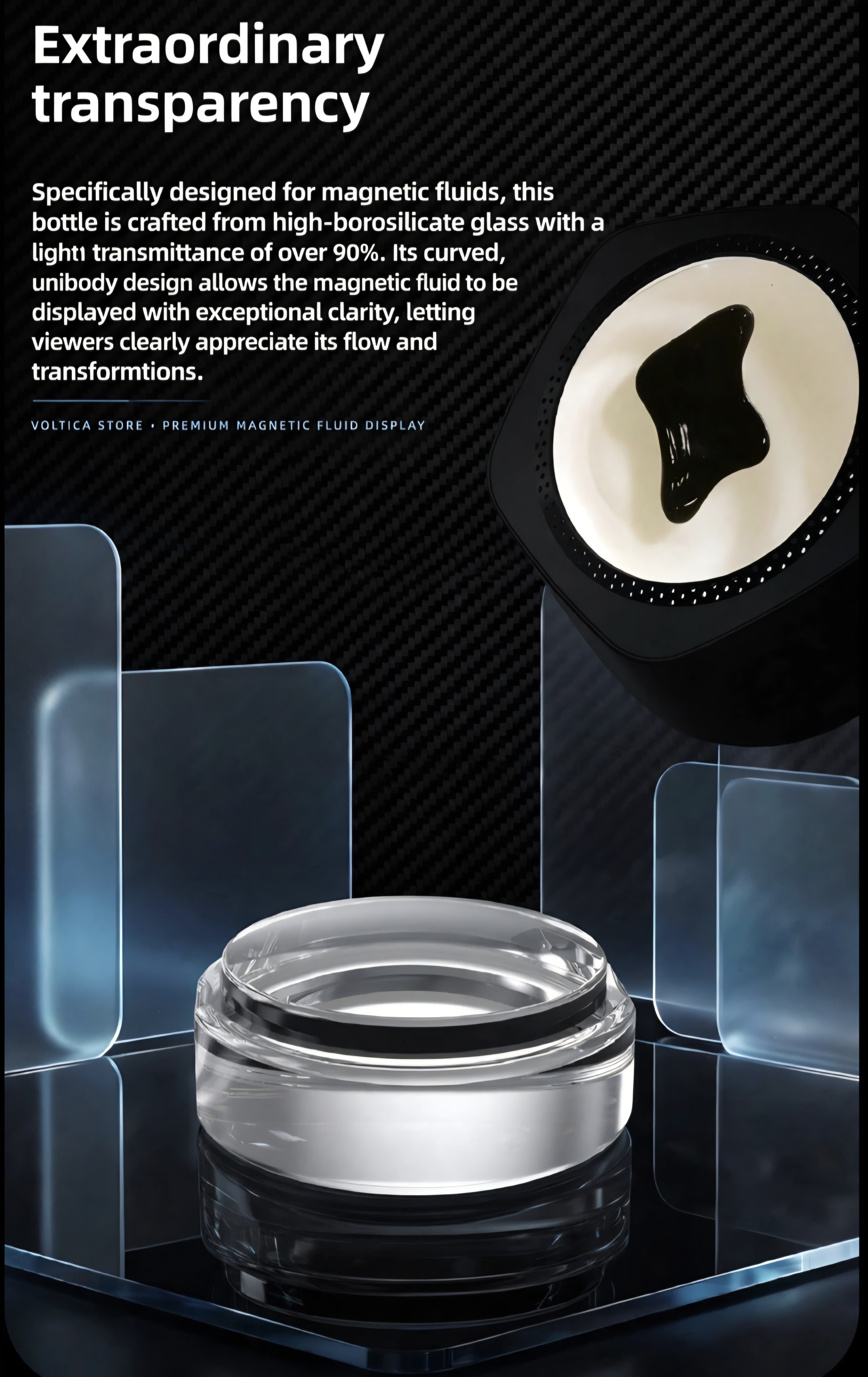 Ferrofluid speaker active display