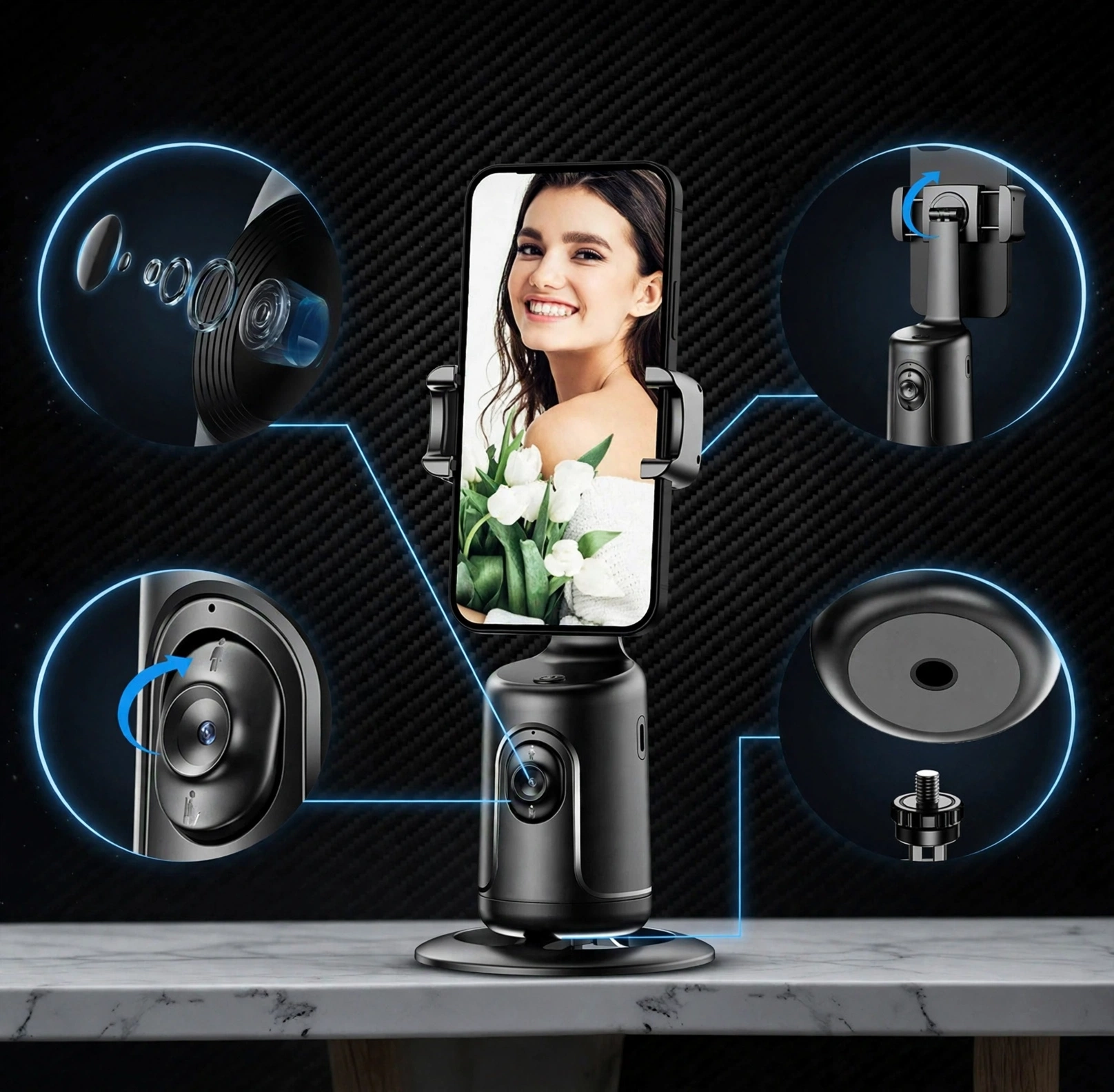 Gimbal tripod mount