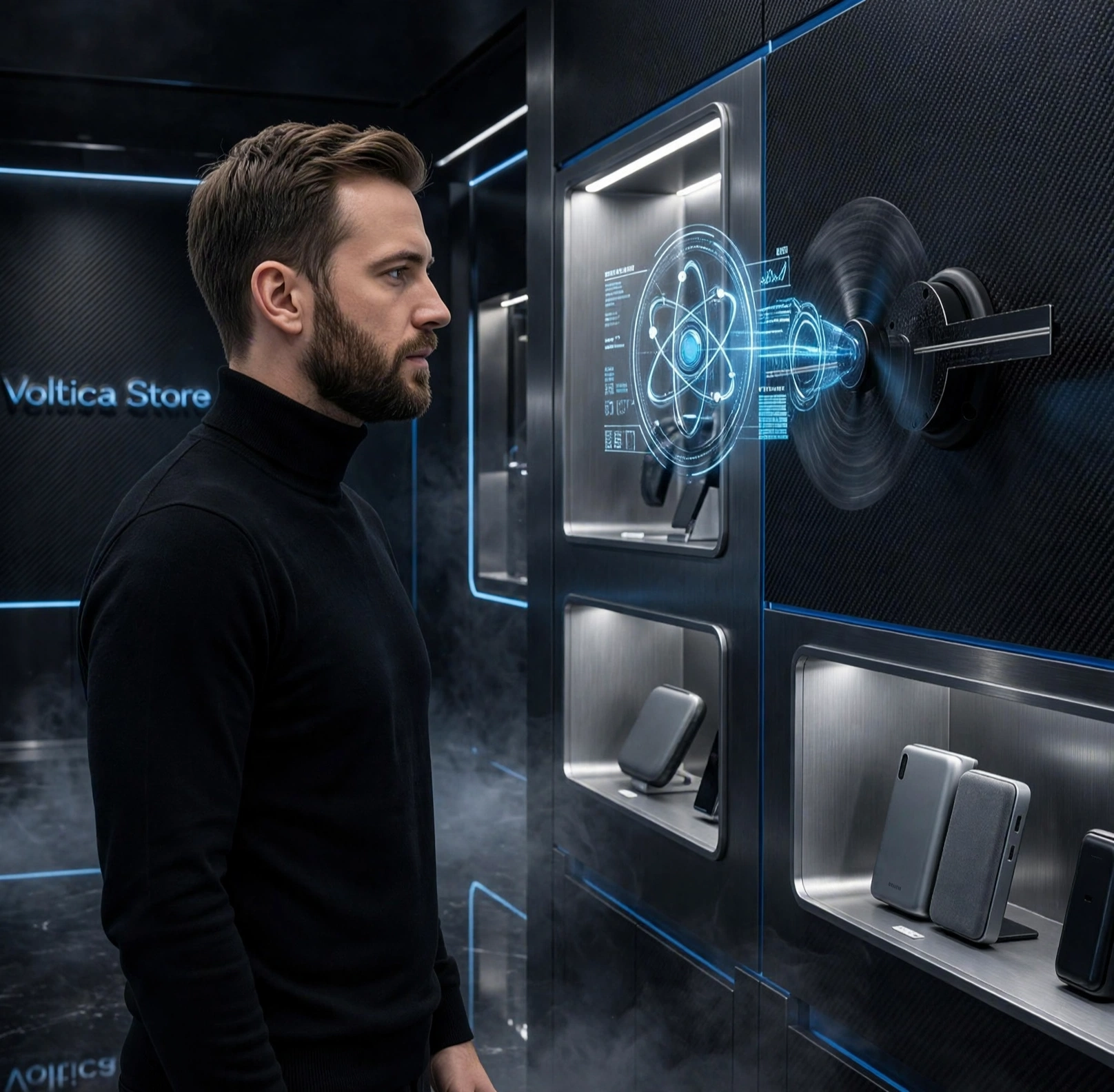 Holographic fan retail display