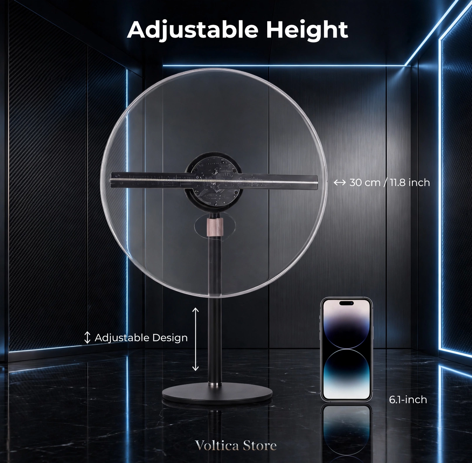 Holographic fan lifestyle view