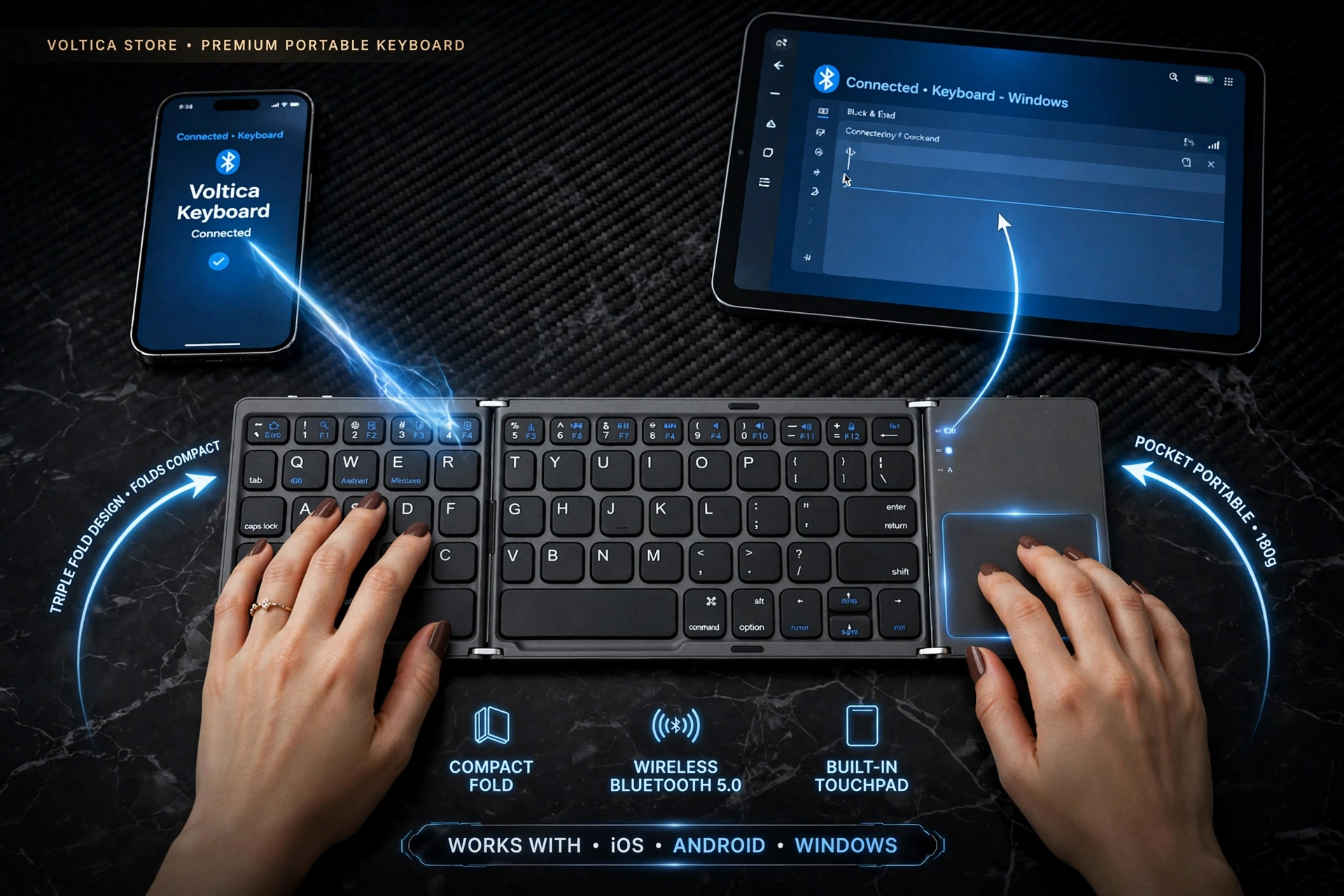 Keyboard touchpad detail
