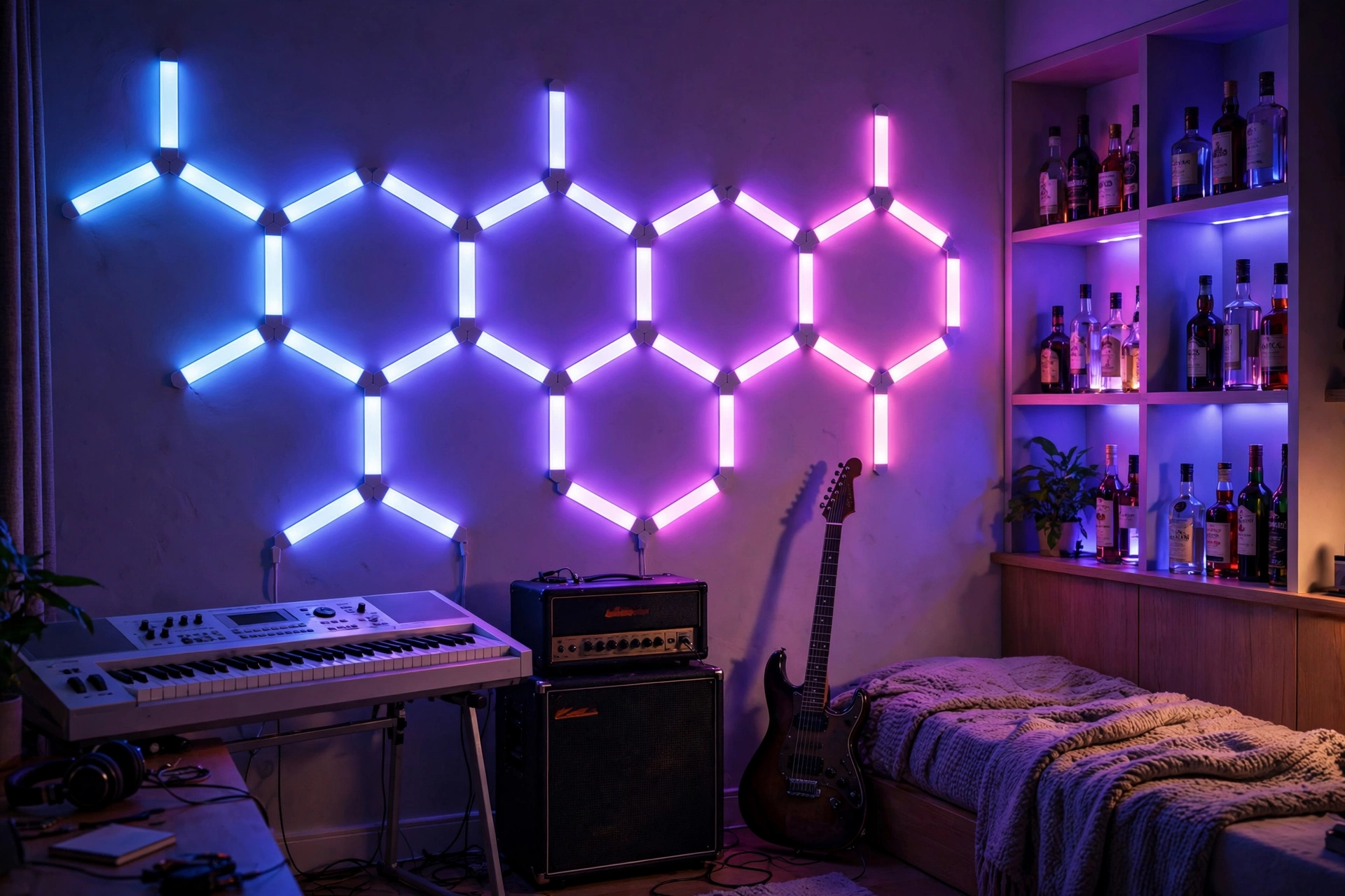 Branches light wall installation