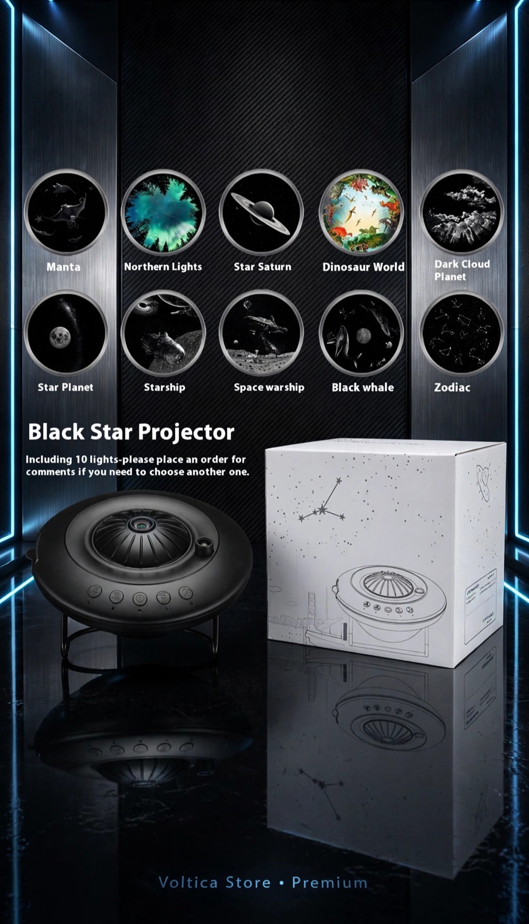 Star projector alternate view