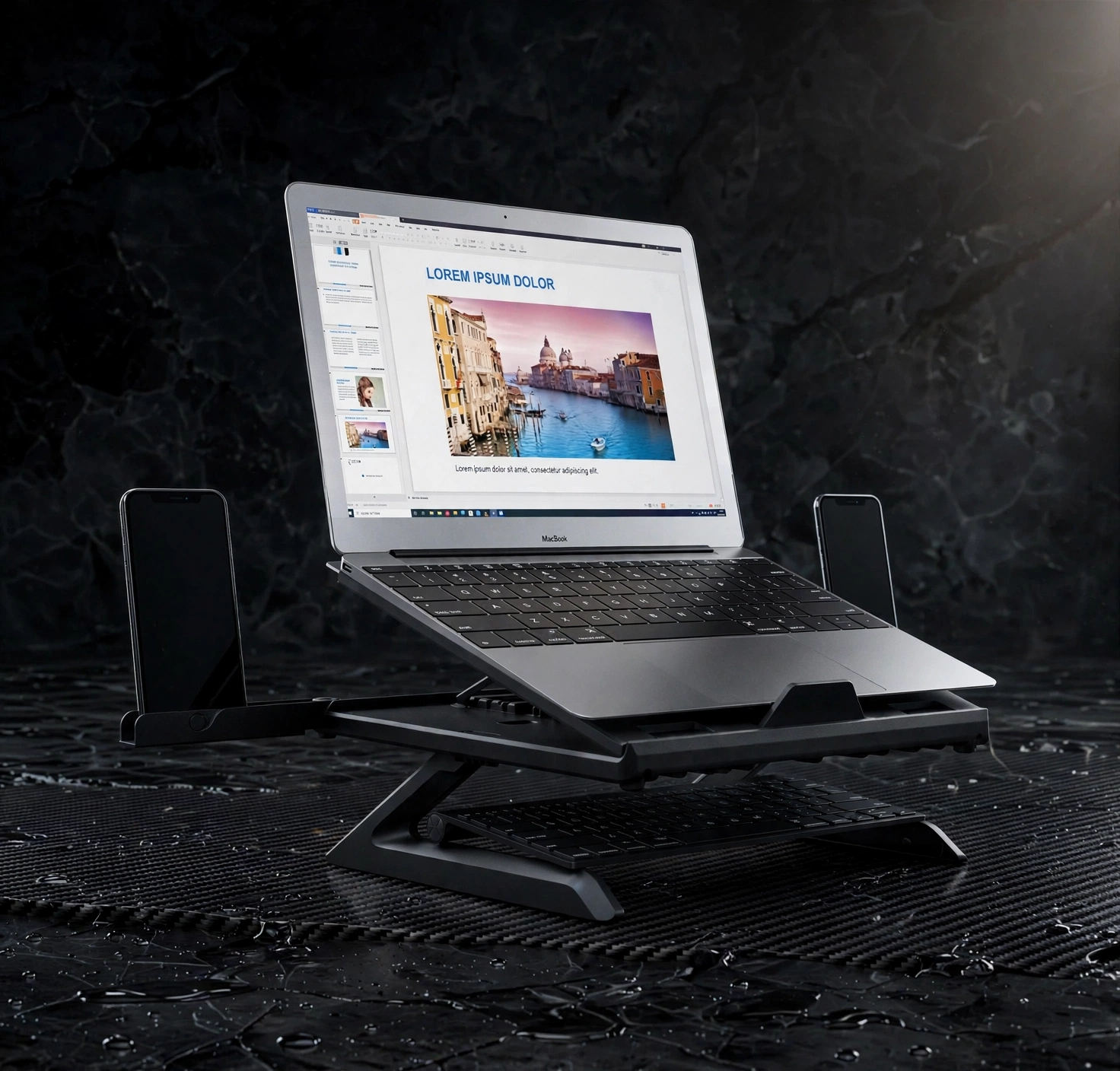 Multifunctional Folding & Lifting Laptop Stand — 9 Angles, 20KG Capacity, Ergonomic Notebook Riser